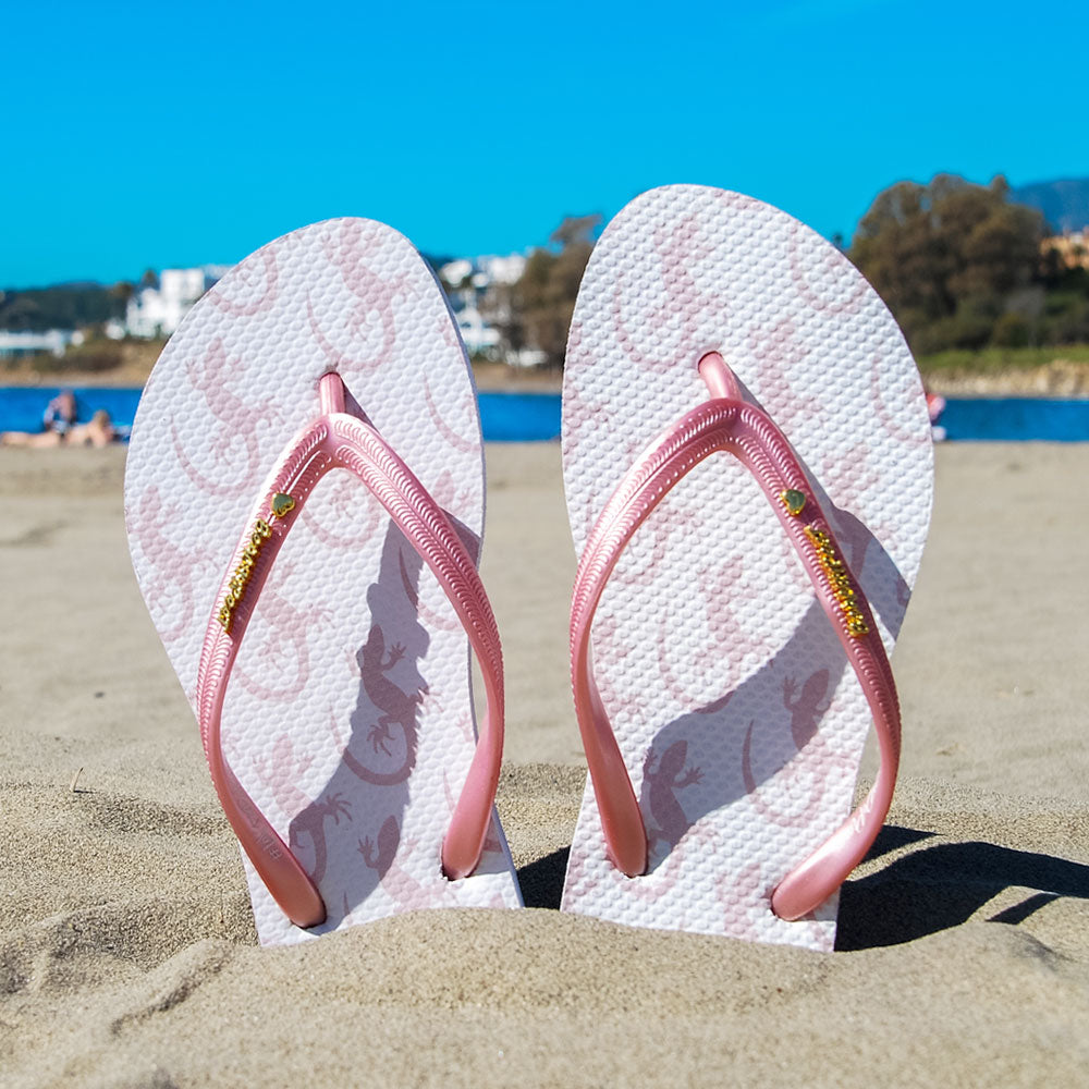 BeachyFeet - Gecko Blanco - Kids Flip Flops