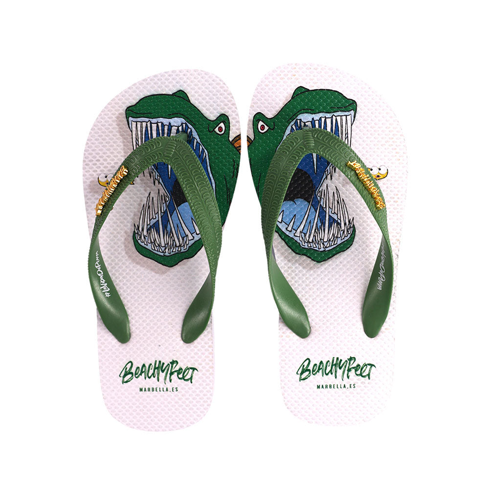BeachyFeet - Veneno Verde - Kids Flip Flops