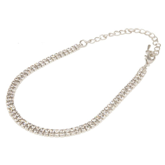 2 Row Crystal Anklet